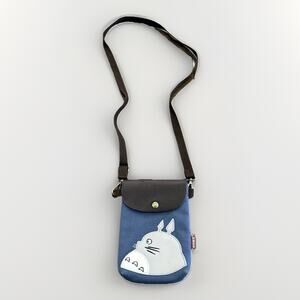 KKBag Totoro Small Canvas Crossbody Bag Purse Blue Brown